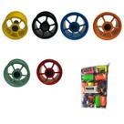 Kit Carretilha De Pipa 15cm + Linha 100j Florescente Cor:Variadas