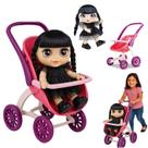 Kit Carrinho Boneca + Bravezinha Vandinha Acessórios Beleza