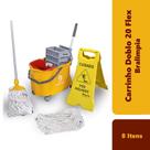 Kit Carrinho + Cabo + Mop Úmido Doblo Flex 20 Bralimpia