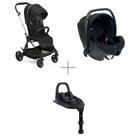 Kit Carrinho de Bebê Chicco Compacto One4ever Lounge + Bebê Conforto Kory +Base para Bebê Conforto Full 360 I-size 40871099100001K