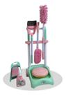 Kit Carrinho Limpeza Infantil c/ Robô Aspirador Luz E Som - HK Brinquedos