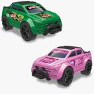 Kit Carrinho Pick Up Force Lady Princesa + Selva Camionete Carro Roda Livre Menino Menina