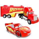 Kit Carros 2 em 1 Caminhão Baú Mack 25cm e Carrinho Relâmpago Mcqueen 13cm Original