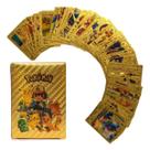 Kit Cartas Pokemon Folha De Ouro Edicao Limitada Douradas 55