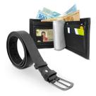 Kit Carteira De Couro Masculina + Cinto de Couro Masculino