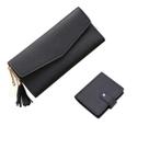 Kit Carteira Feminina Zíper Pingente Porta Cartões Original