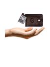 Kit Carteira Media Mitty Couro + Refil Mitty M1F PLM1CAFE