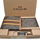 Kit Carteiras Coach 2 Carteiras Couro Marrom - CE549
