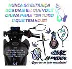 Kit Cartela 12 Adesivos Holográfico Para Moto E Carro