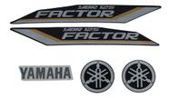 Kit Cartela Faixas Adesivas Ybr Factor 125 12 Preta Jogo Adesivo Completo