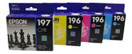 Kit Cartucho 197 Preto 196 Colors Xp204 Xp214 Xp401