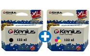 Kit Cartucho de Tinta 122XL Compativel Preto e Colorido Para Deskjet 1000 J110a 2000 J210a 2050 J510a 3050 J610a