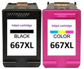 Kit Cartucho De Tinta 667xl Preto e 667xl Colorido compativel Kit Cartucho De Tinta 667xl Preto e 667xl Colorido compativel
