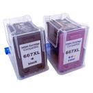 Kit Cartucho de Tinta Compatível com HP 667xl 667 para Deskjet Ink Advantage 2374 2375 2376 2774 2775 2776 6476 6475