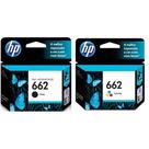 Kit Cartucho de Tinta HP 662 Preto + Color P/ 1516 2546 3546