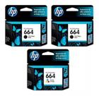 Kit Cartucho HP 664 Preto e Color Originais
