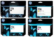 Kit cartuchos de tinta HP 728 para Plotter HP T730 e T830