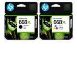Kit Cartuchos HP 668 XL Originais Preto e Colorido para Impressora Jato Tinta 2975 Kit Cartuchos HP 668 XL Originais Preto e Colorido para Impressora Jato Tinta 2975