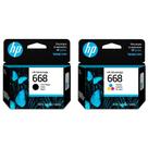 Kit Cartuchos Originais HP 668 Preto + Color 2970 2975 4370 Kit Cartuchos Originais HP 668 Preto + Color 2970 2975 4370