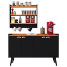 Kit Casa Completa Aparador Buffet Cantinho Café Armário Parede Amélia Prateleira Organizadora Decoração Sala Jantar Cozinha - RPM Móveis