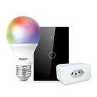 Kit Casa Conectada Smart Wifi 2.4GHz Lampada RGB + Interruptor 1 Botão + Tomada Inteligente NeoAvant