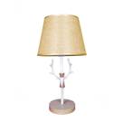 Kit Casal 2 Abajur Luminária Dourada De Mesa 43cm Bivolt 110/220v