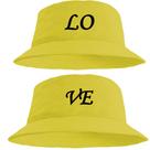 Kit Casal Chapéu Bucket Hat Estampado Love