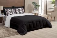 Kit casal queen dupla face vitoria 5 peças preto branco
