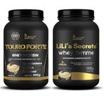 Kit Casal Whey Protein Touro Forte + Lilis Secrets femme concentrado com Colágeno 900g Baunilha
