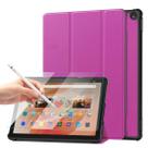 Kit Case+Caneta Stylus+Vidro Compatível Amazon Fire Roxo