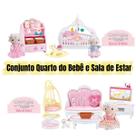 Kit Casinha Feliz Conjunto Quarto do Bebê e Sala de Estar