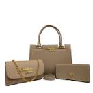 Kit Castelo Metalace Bolsa Feminina Grande Carteira e Bolsa Tira Colo 3 Peças