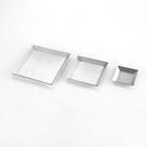 Kit Castiçais Velas quadradas ou redondas Base 5-10-15 cm Inox