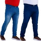 Kit Casual de 2 Calças Masculina Jeans Com Estilo Tradicional Plus Size