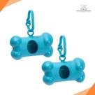 Kit Cata Caca c/ Suporte + 15 Saquinhos Refil Coletor Cachorros e Gatos Four Plastic
