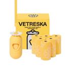 Kit Cata Caca de Cachorro Dispenser e 7 Rolos de Sacos Higiênicos para Pets Vetreska Kit Cata Caca de Cachorro Dispenser e 7 Rolos de Sacos Higiênicos para Pets Vetreska