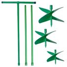 Kit Cavadeira Trado Perfurador de Solo Manual 15, 20 e 25 CM c/ Cabo T e 2 Extensões CADIOLI