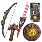 Kit Cavaleiro Medieval Guerreiro Espada Infantil Com Arco E Flecha Pais E Filhos