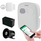 Kit Central Alarme Intelbras com 7 Sensores Sem Fio Porta Janela ANM 24 Net Com App Via Celular Residencial Comercial