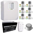 Kit Central de Alarme Residencial AL4 MAX Sensor de Presença Sem Fio Sirene Controle Bateria Kit Central de Alarme Residencial AL4 MAX Sensor de Presença Sem Fio Sirene Controle Bateria