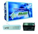 Kit Central de Iluminação de Emergência 50W com luminárias Kit Central de Iluminação de Emergência 50W com luminárias