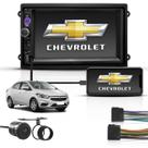 Kit Central Multimidia 2 Din Mp5 Bt Espelha Chevrolet Cobalt