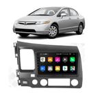 Kit Central Multimídia Android Civic 2007 2008 2009 2010 2011 9 Polegadas Grafite Tv Online GPS BT