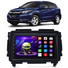 Kit Central Multimídia Android HRV 2015 2016 2017 2018 2019 2020 2021 7 Polegadas GPS Tv Online Blue