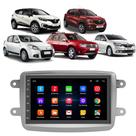 Kit Central Multimídia Android Kwid Duster Sandero Captur Logan 7 Polegadas Tv Online GPS Bluetooth