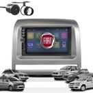 Kit Central Multimídia Moldura 2 Din Mp5 Bt Espelha Dvd Fiat Palio Strada Weekend Siena Idea