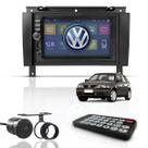 Kit Central Multimídia Mp5 2 Din Bt Espelha Dvd Câmera de Ré Volks G3