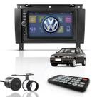 Kit Central Multimídia Mp5 2 Din Bt Espelha Dvd Câmera de Ré Volks G3