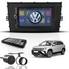 Kit Central Multimídia Mp5 2 Din Bt Espelha Dvd Volks Taos