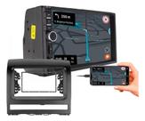 Kit central multimidia mp5 com moldura siena strada palio 2008 a 2012 preto ou prata
